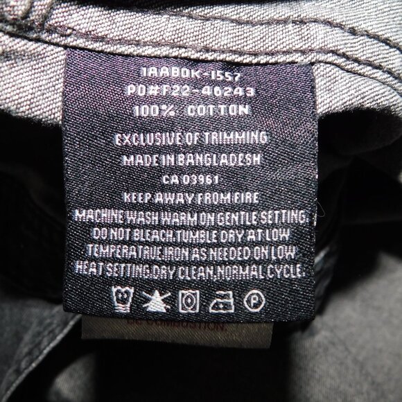 Dakota Workpro Series Mens L Black Collard  Denim Pearl Snap Closure Shirt - Picture 9 of 14